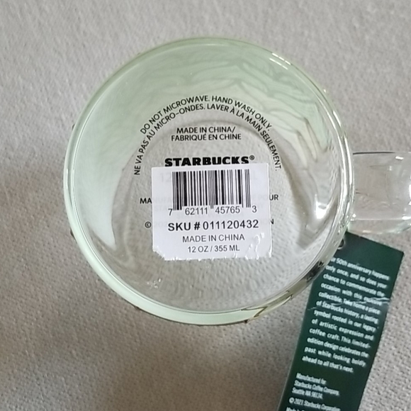 Starbuck 50th Anniversary Mermaid Clear Mug - Picture 3 of 4